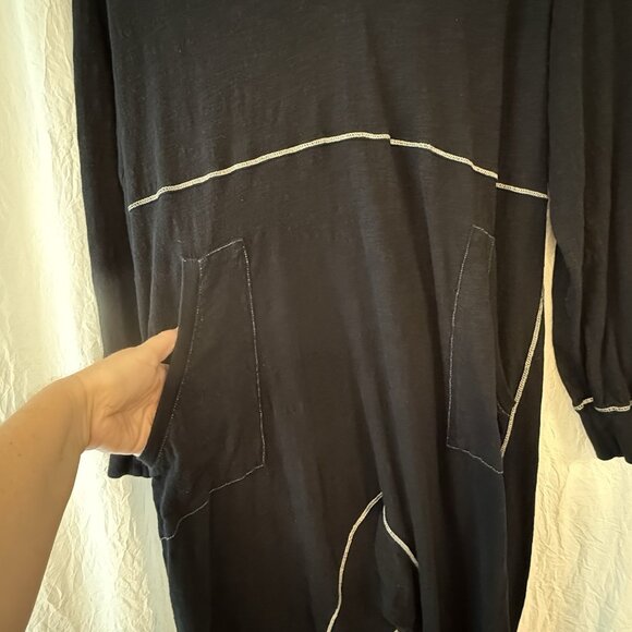 Natural Life Johnnie Black Harem Style Boho Jumpsuit XS Comfy Roomy - Picture 6 of 10